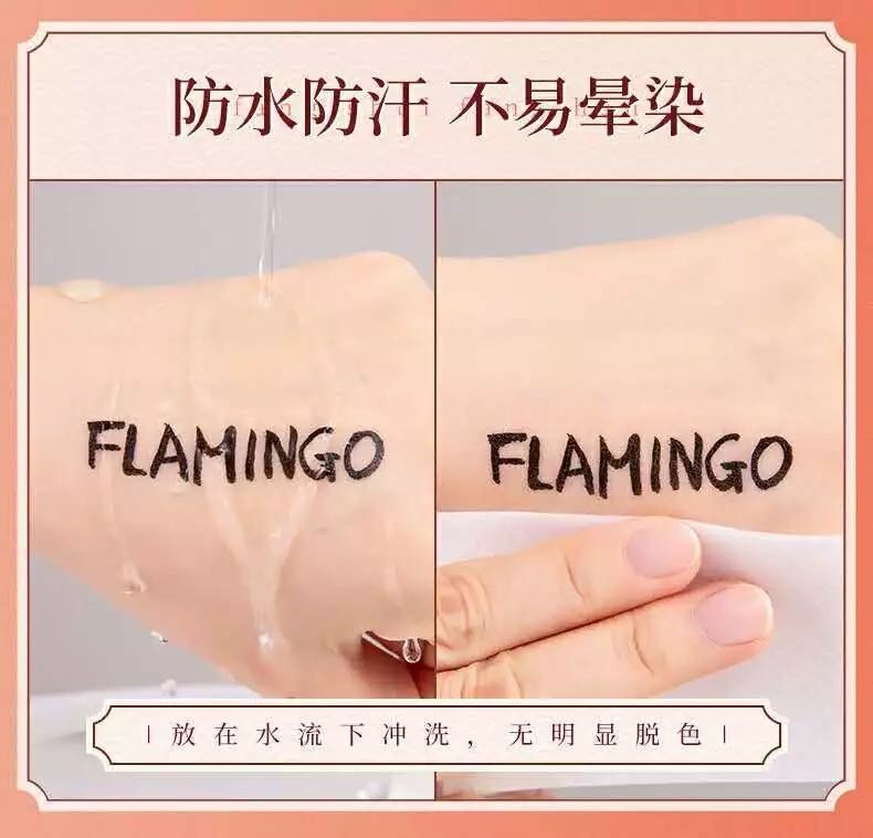 Genuine Flamingo national trend eyeliner liquid pen is waterproof, sweat-proof, does not easily smudge, does not fade for a long time, and ensures smooth eyeliner for beginners detail image 2