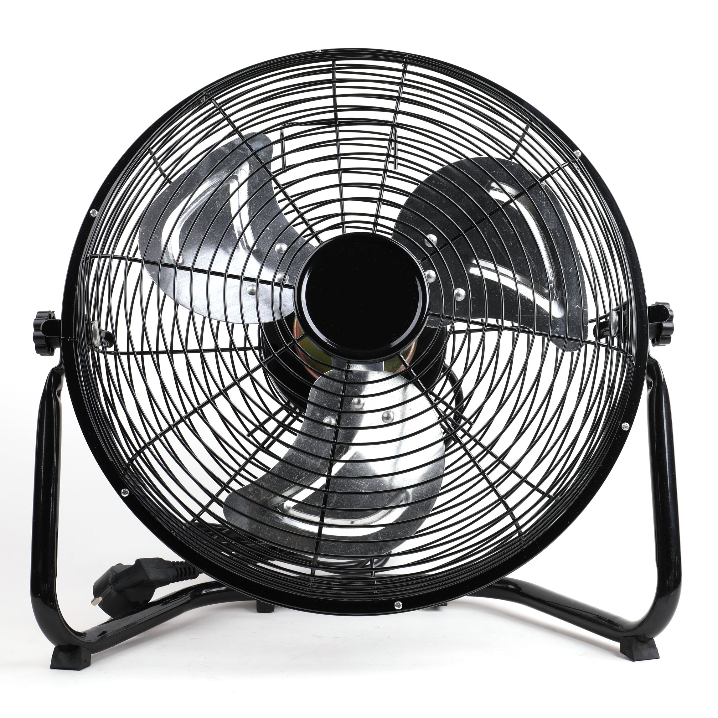 Factory direct 12 "all black iron fan floor fan large air volume floor fan electric fan home full figure