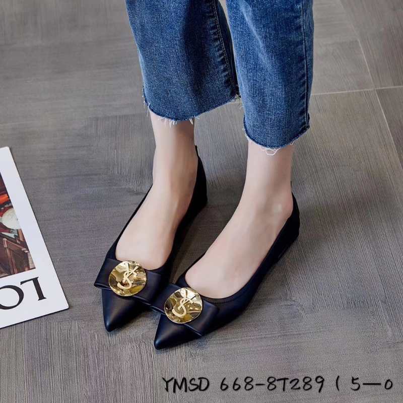 Soft leather non-abrasive work shoes for women summer 2020 new Versatile middle heel high heel stiletto heel pointed single shoe black 22 thumbnail