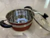 6-piece set of multi-purpose pot, soup pot, cooking pot, 22cm, 24cm, 26cm stainless steel, color Specification image
