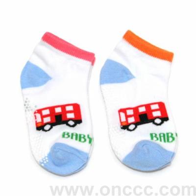 Small children on the bus boat socks