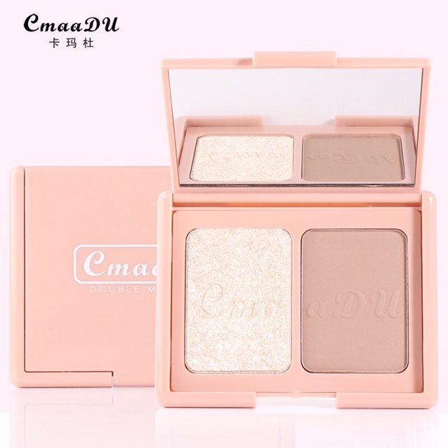 Two-color blush highlighter make-up plate eye shadow delicate natural makeup tipsy face nude makeup