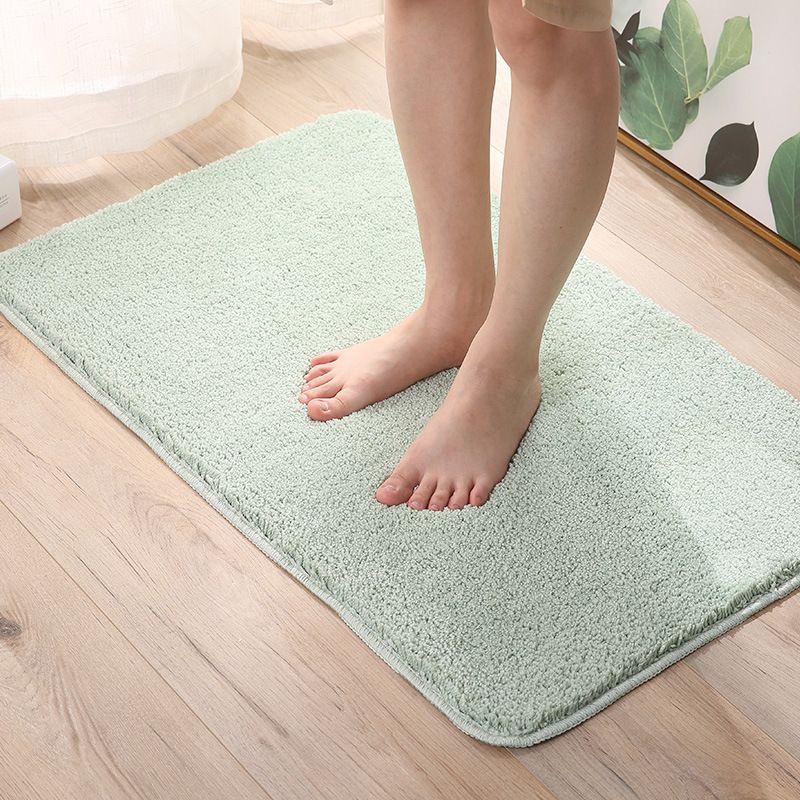 Cake fluff absorbent bathroom anti-slip floor mat, door mat, floor mat, home carpet, light green 80*120
