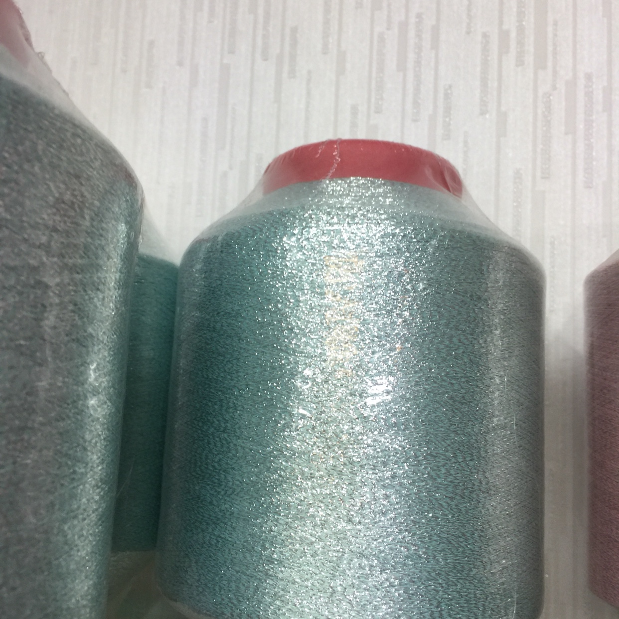 Extra Fine Gold And Silver Nylon And Nylon, Single, Double, Embroidery Thread, Use (Stockings, Underwear, Gloves, Scarves, Hats, Wool Yarn, Headband, Etc.) 121 Light Blue Silver