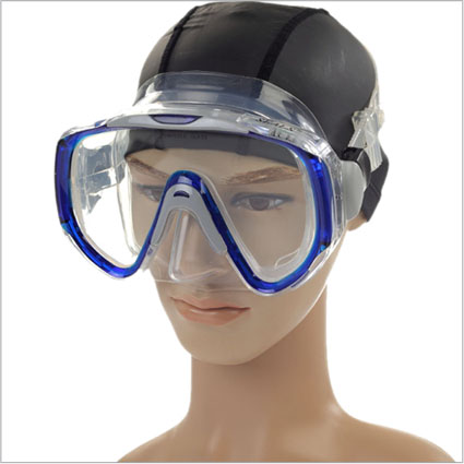 Silica gel mask tempered glass adult large frame snorkeling face mirror diving swimming goggles M14