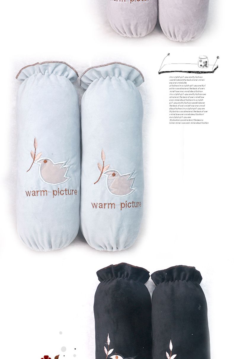 Long Plush Embroidered Sleeves undefined