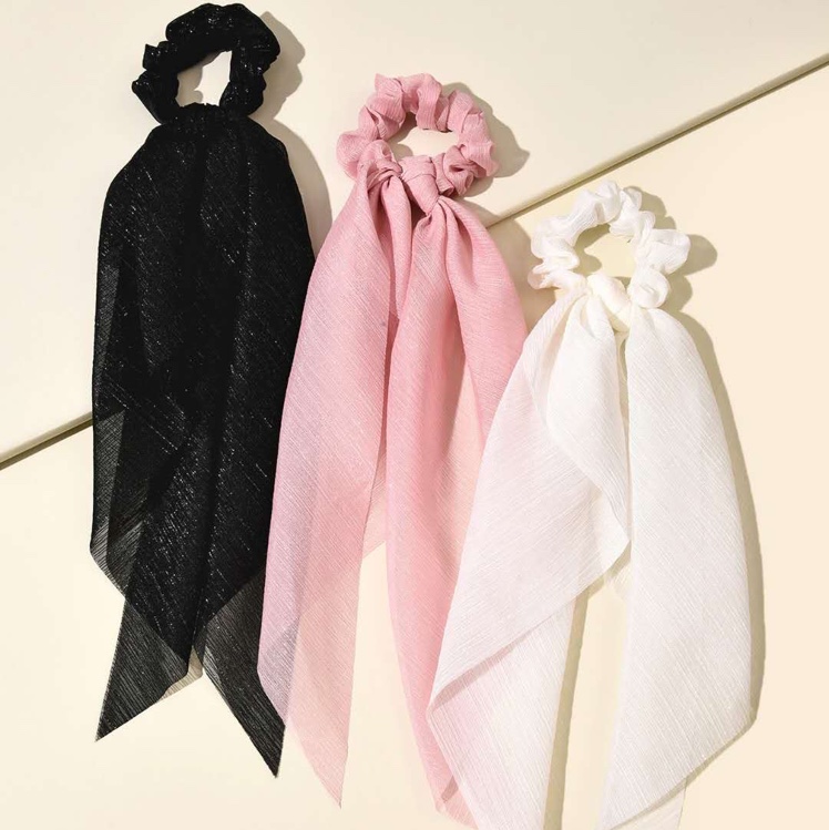 单色亮丝时尚流行发饰飘带