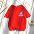 Red short-sleeved shirt for men details Picture