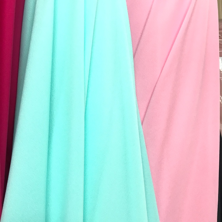 Moon-white shallow water Lanomie crepe four-sided elastic Hanfu and hair accessory fabric