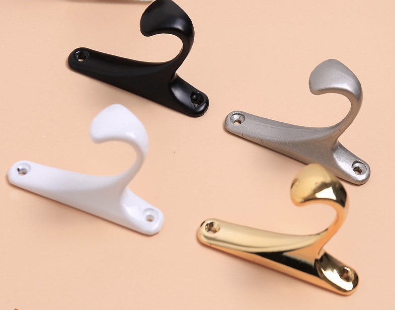 Factory direct modern simple coat hook cabinet cabinet door hook aluminum alloy black hook