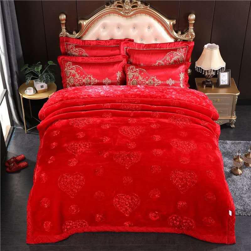 Double-layer thickened Raschel blanket Item Picture