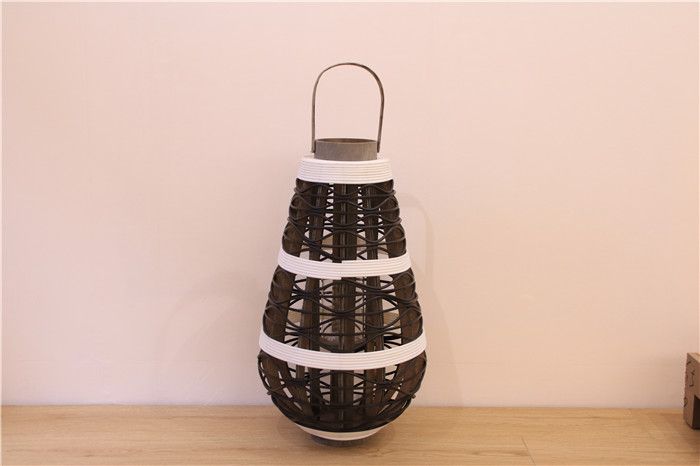 Woodiness imitation rattan bamboo plait wind lamp candlestick pendant lampshade can be customized thumbnail