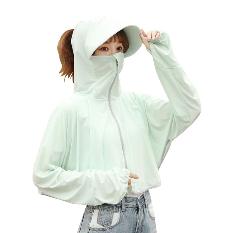 Ice Silk Sunblock With Large Hat Brim