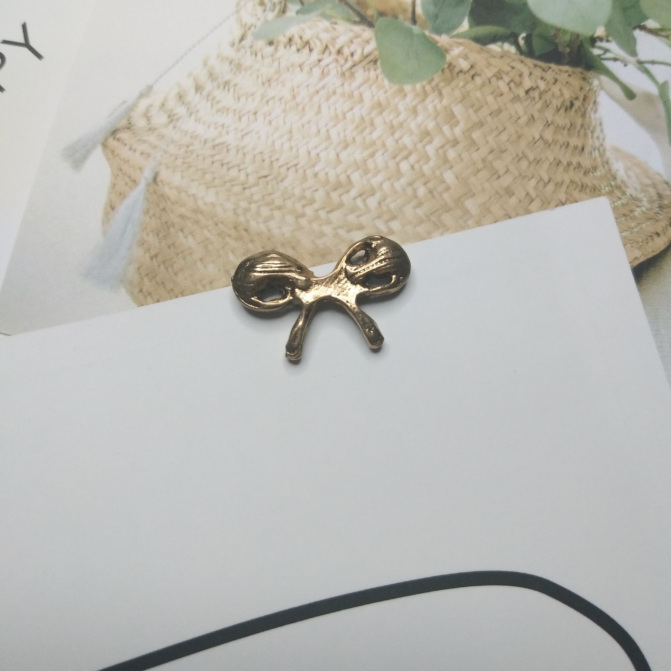 Korean version diamond bow tie headwear, earrings, lace accessories, DIY small package 100ps per pack detail image 2