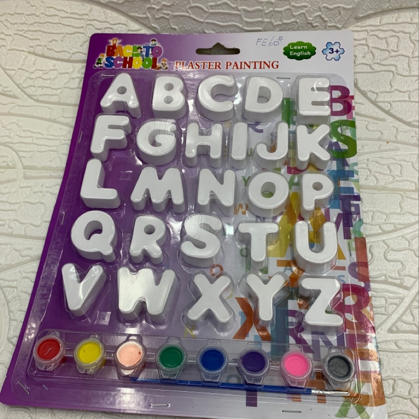 24 letters, little plaster paint, plaster painting