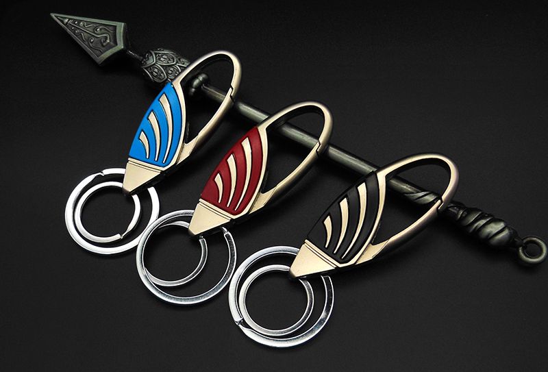 Large double-ring car keychain, creative modern and simple style key hook accessory, supermarket, street stall and department store supply