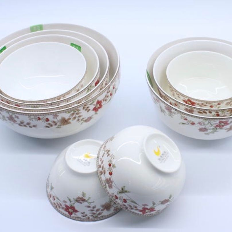 Youzun ceramic bowls, plates and tableware pieces can be freely combined. Under the bright sun, flowers bloom Item Picture