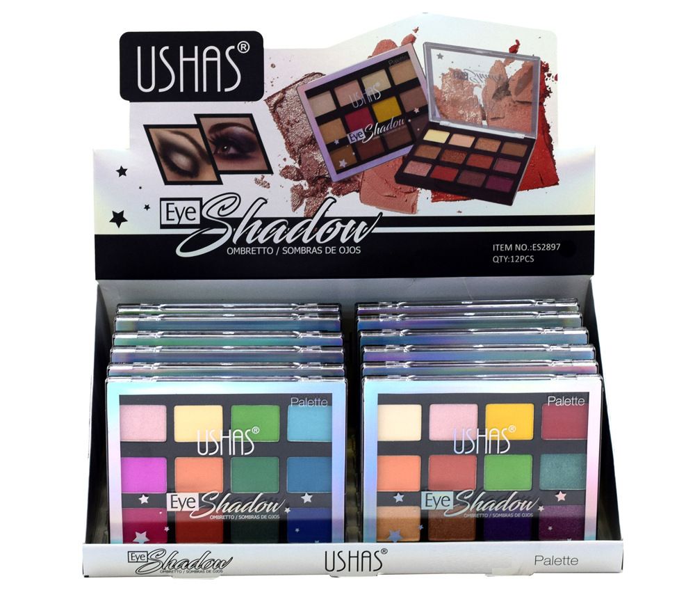 【 12-piece Set 】ES2897-4 Pearlescent Matte Eyeshadow USHAS 12-color Trendy new style Application Scenario