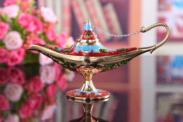 阿拉丁神灯锡器复古欧式工艺品合金创意俄罗斯许愿灯家居金属摆件详情图5