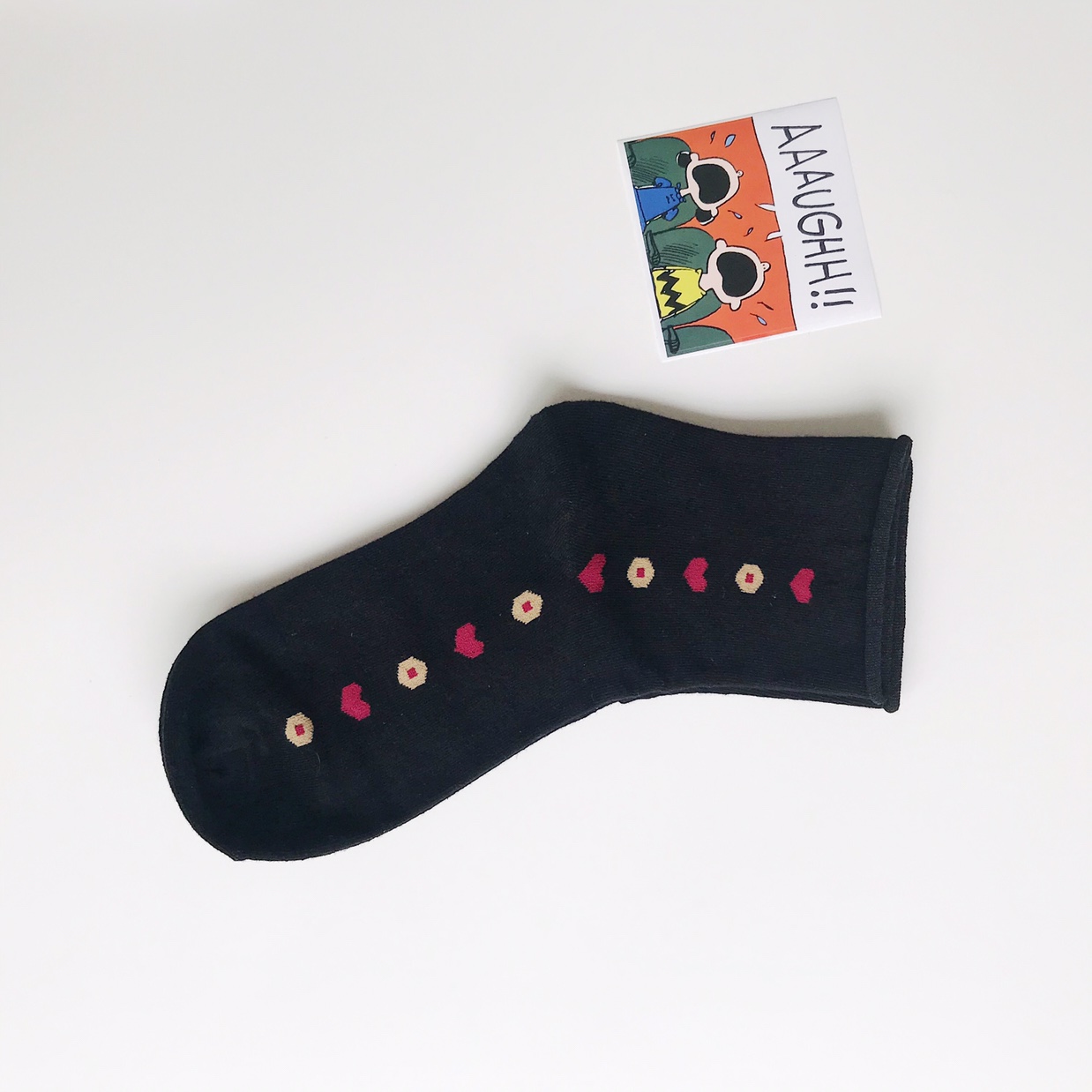 Calcetines de corazón negro calcetines de mujer ins calcetines de versión coreana calcetines de corazón lindo
