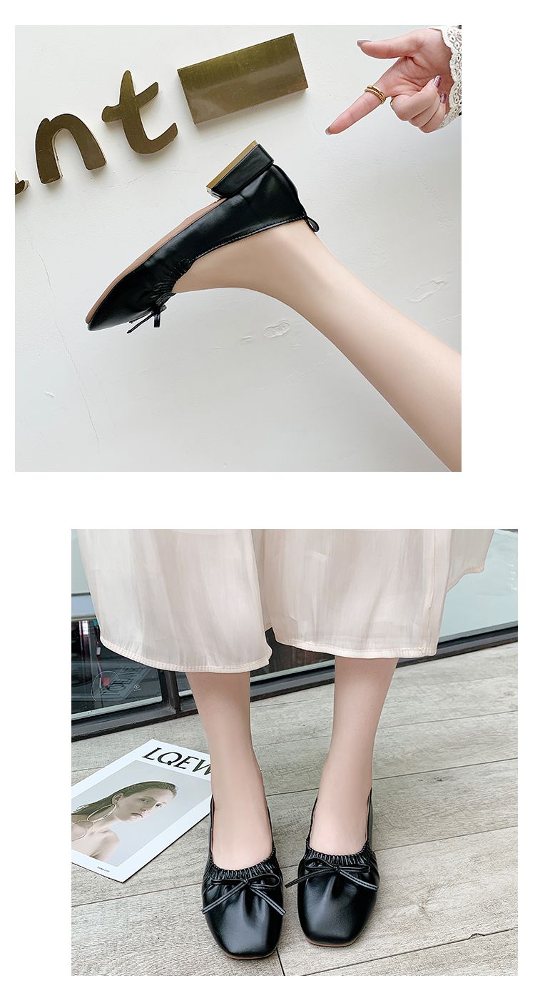 森系仙气仙女风温柔单鞋女法式配裙复古低跟粗跟蝴蝶结褶皱奶奶鞋爆款外贸鞋网面鞋休闲鞋运动鞋透气耐穿w12345502详情图5