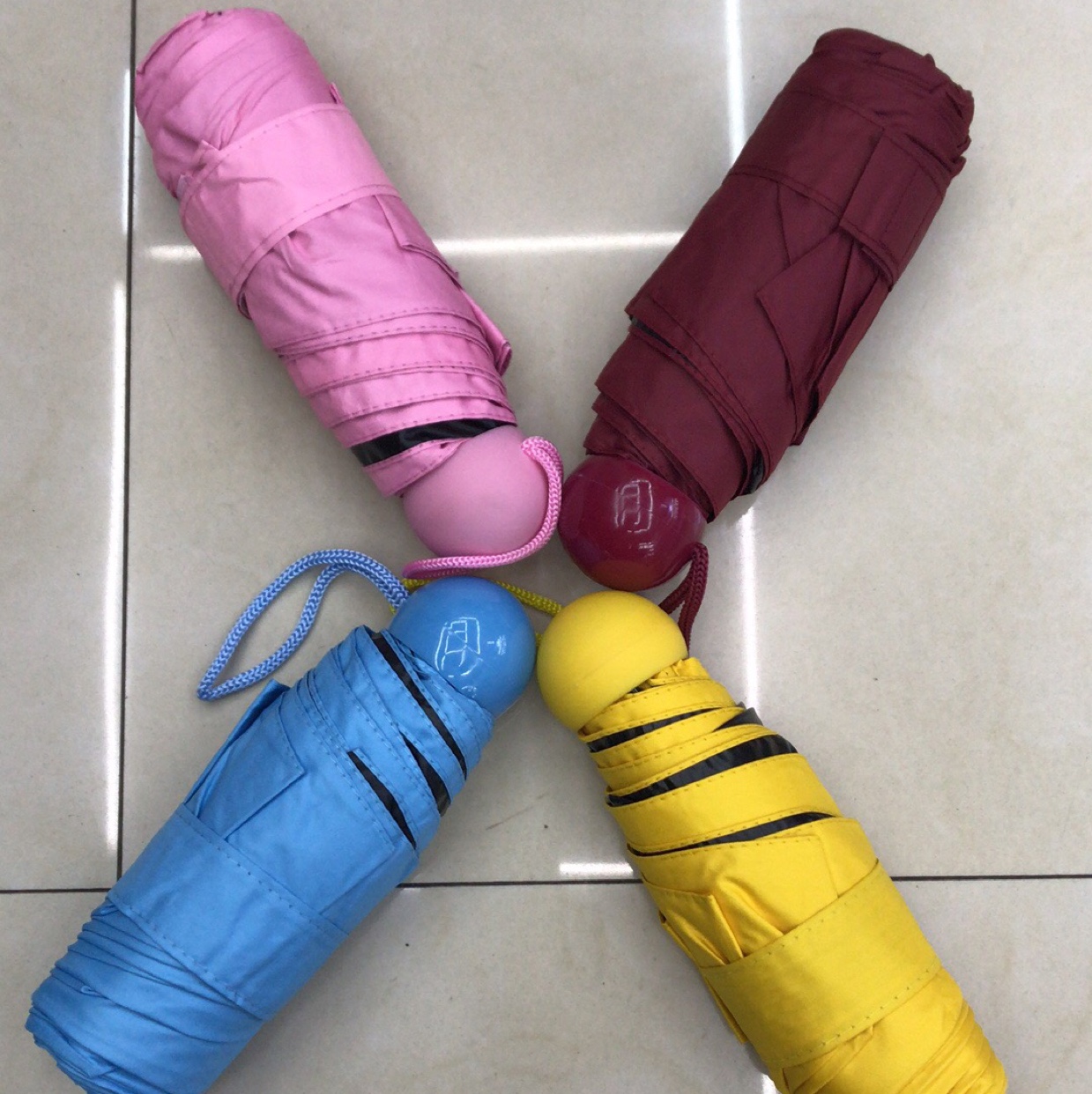 Five Fold Capsule Umbrella Vinyl Uv Protection Sunshade Umbrella Rain And Sunshine Umbrella