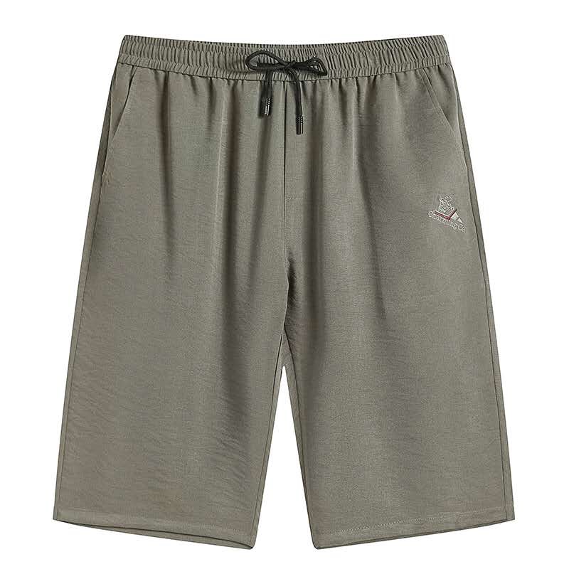 夏季中年男宽松休闲爸爸装短裤薄款外穿中裤五分裤图