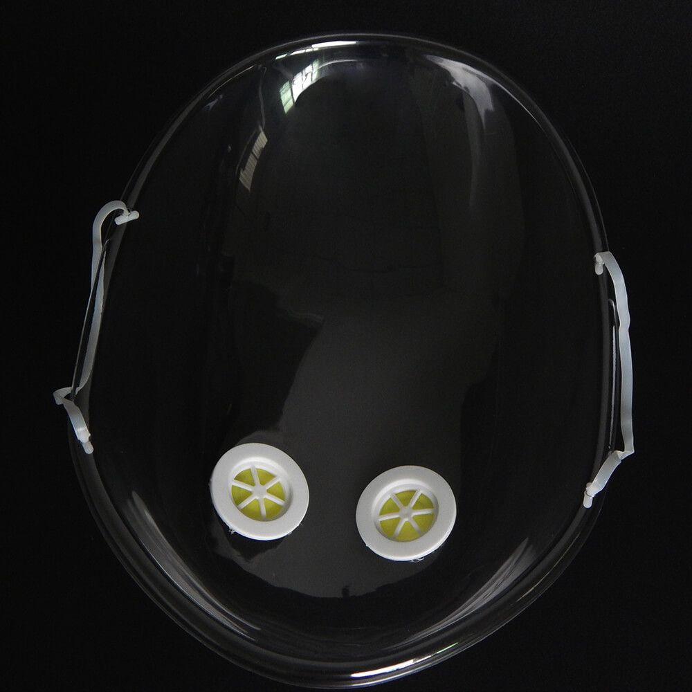 新款厂家现货透明面罩带呼吸阀面罩防雾防溅防飞沫面罩 时尚面罩详情图5