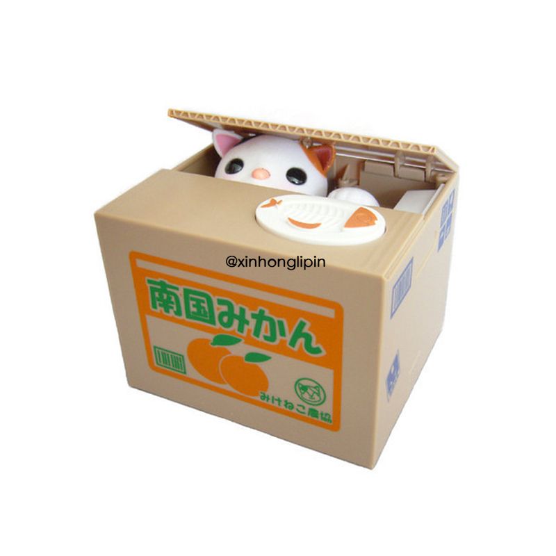 Creative cartoon cute steal money cat piggy bank Internet celebrity personality children piggy bank graduation birthday gift girl thumbnail