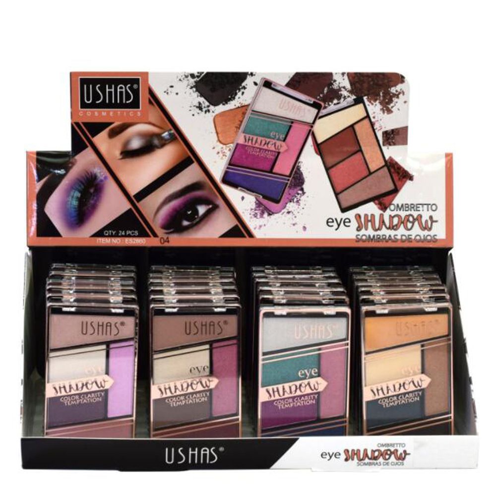 【 24-piece Set 】ES2860-4 Five-color USHAS Pearlescent Eyeshadow in four trendy colors Specification image