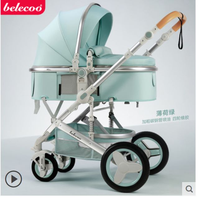 The Belico baby stroller is a lightweight, bidirectional, high-view, folding and shock-absorbing baby stroller that can be used for sitting or lying down detail image 7