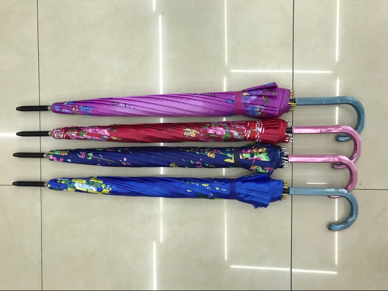 Straight-handled colored ding umbrella for adults