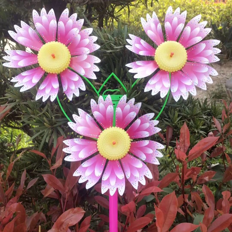 儿童大三朵玩具风车 塑料风车 厂家直销欢迎咨询订购