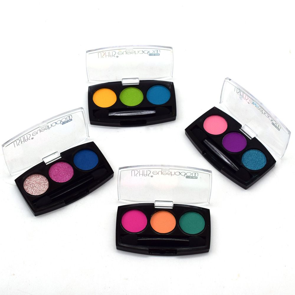 【 24-piece Set 】ES2850-4 Microbead Light Eyeshadow 3-color USHAS color Blue Green Dress pink New style pic 8