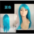 Wig, long straight hair, Halloween party, masquerade ball, funny performance, costume, colorful model props, wig set Item Picture
