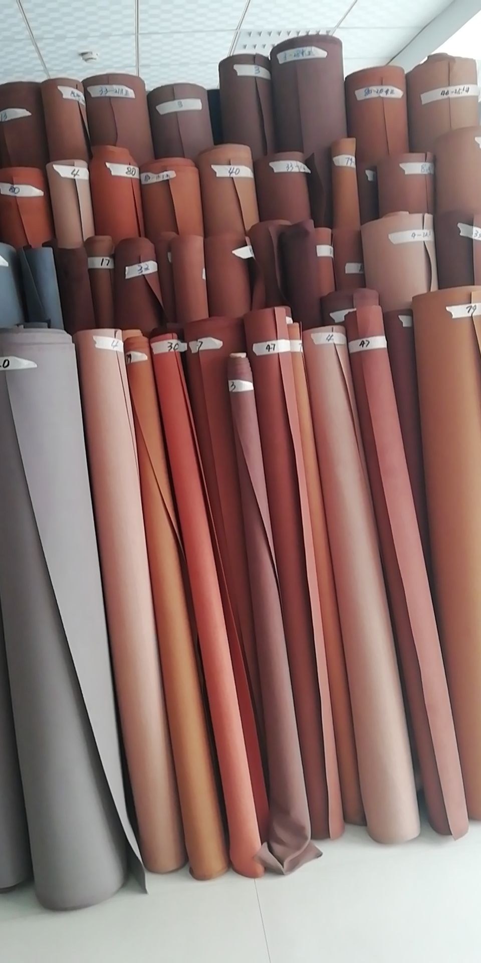 装饰革/布纹装饰革/皮革面料/集大皮革/pvc网细节图