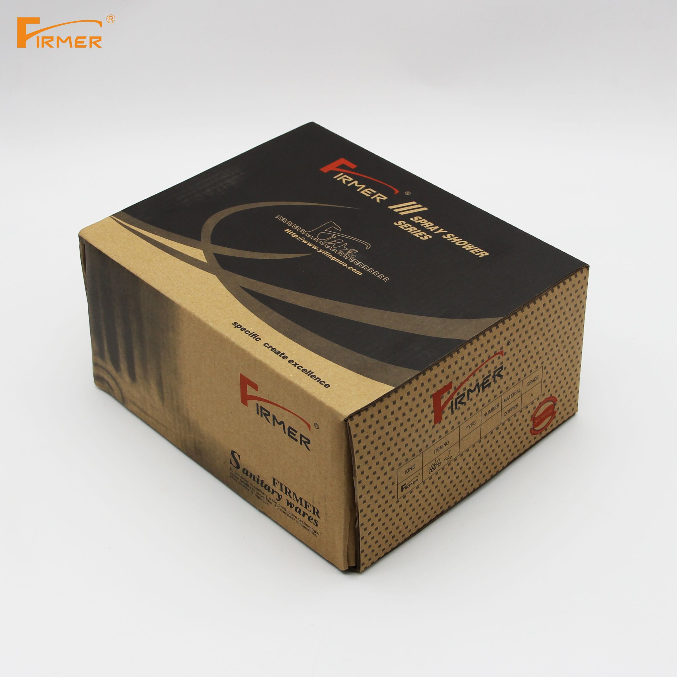 FIRMER Black and gold all copper shower faucet Hot and cold mixing valve triple bathroom switch Item Picture