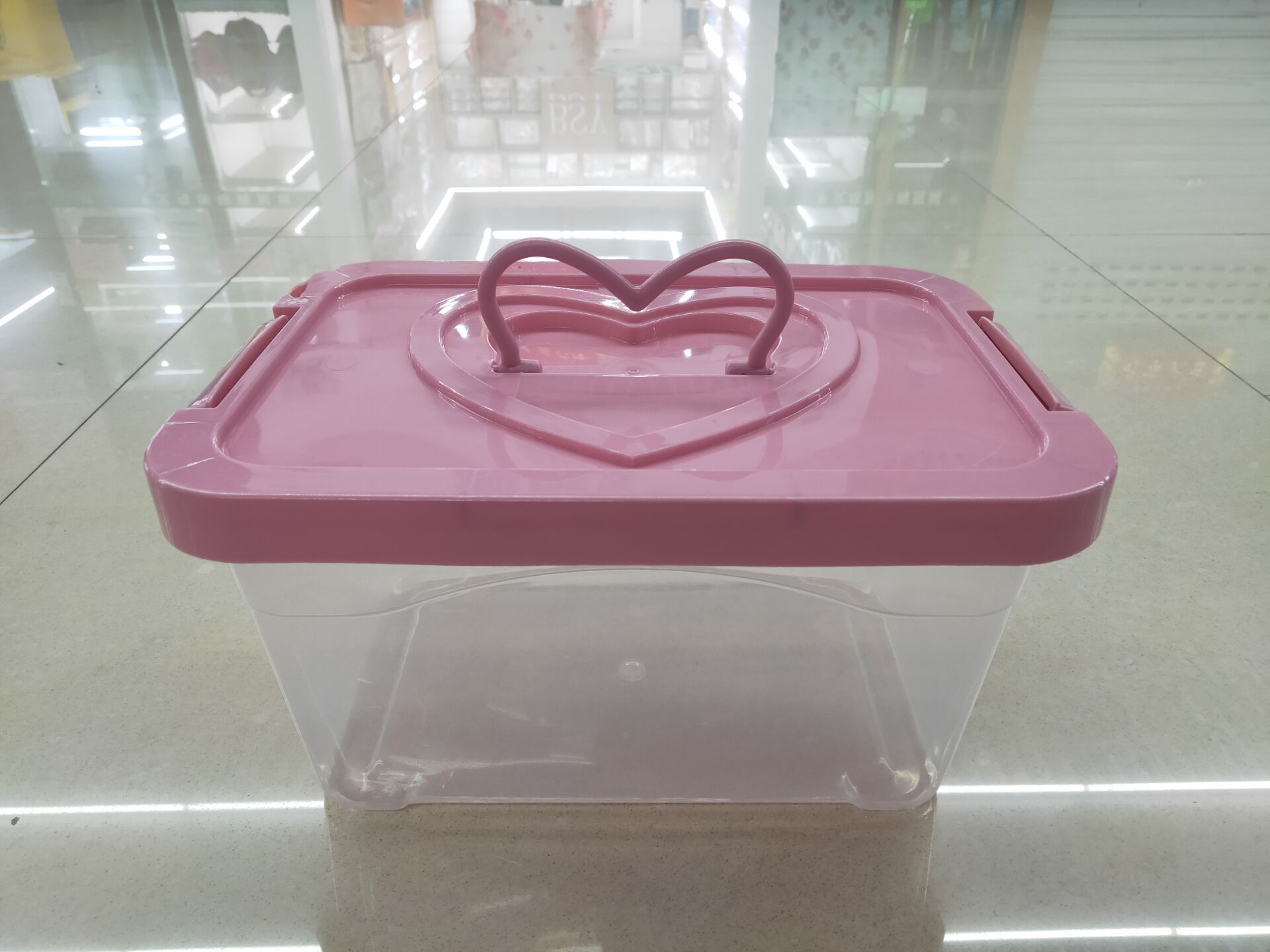 215D1002  爱心手提带盖收纳盒 整理盒