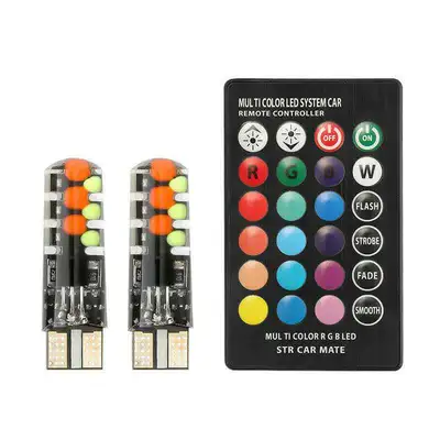 T10 Cob Rgb Wide Light Explosion Flash Light Remote Control Atmosphere Light Professional Automotive Accessories