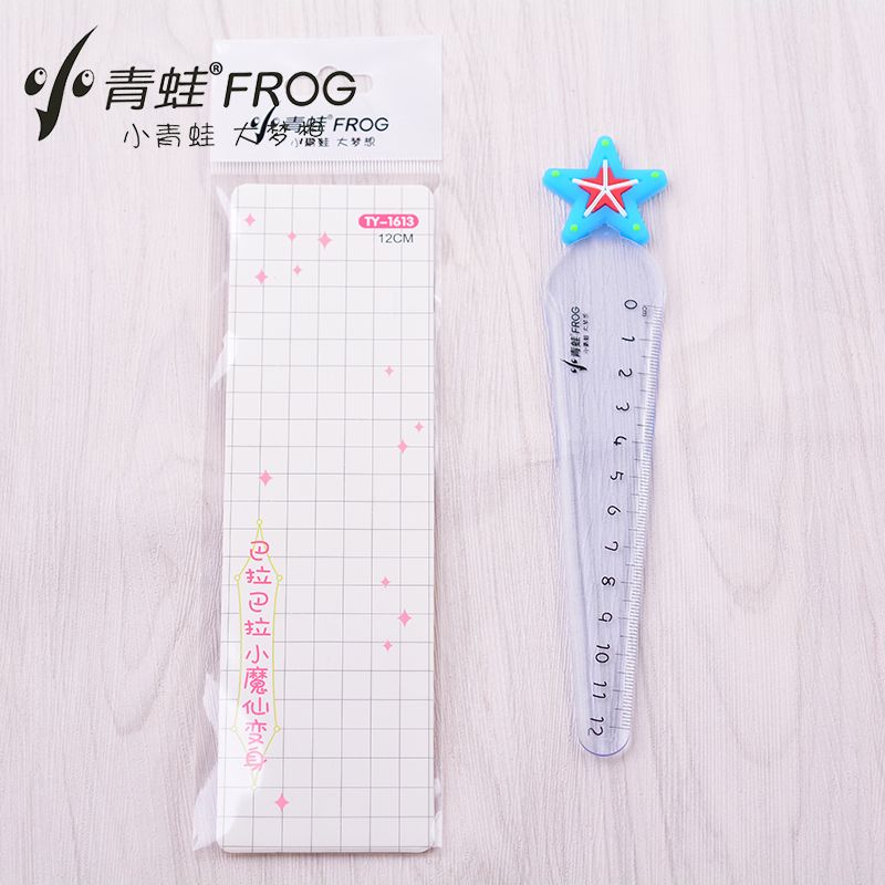 Little frog 12cm cartoon ruler magic wand ruler cute girl ruler 1613 thumbnail