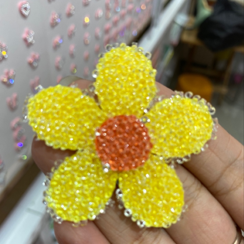 Diamond Five Star Ultrasonic Embossed Patch Diy Hair Accessories Semi-Finished details Picture
