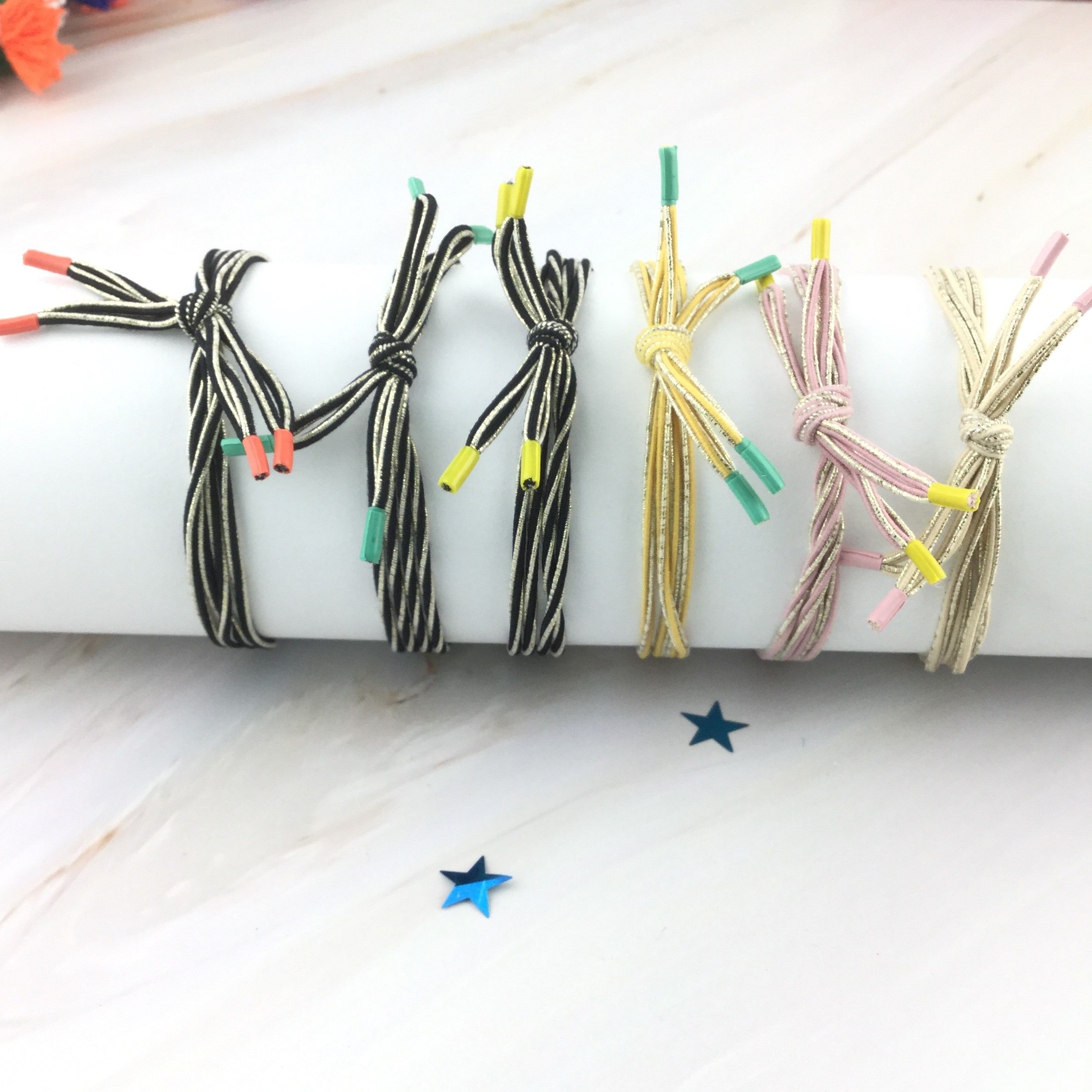 Korean web celebrity ins simple thin hair rope girls hair high elastic rubber band support custom thumbnail