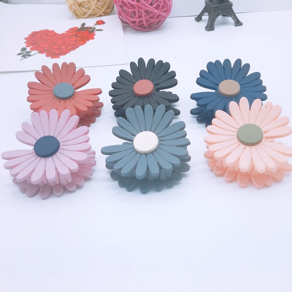 Little Daisy Korean version ins matte color hair clips, hair ties, hair clips, elegant female ponytail clips, hair accessories
