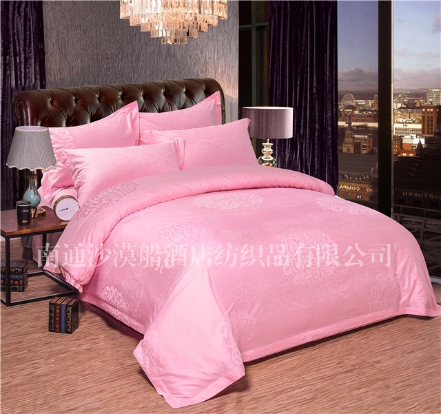Hotel Bedding four-piece Set of 80 Cotton jacquard Fabric thumbnail
