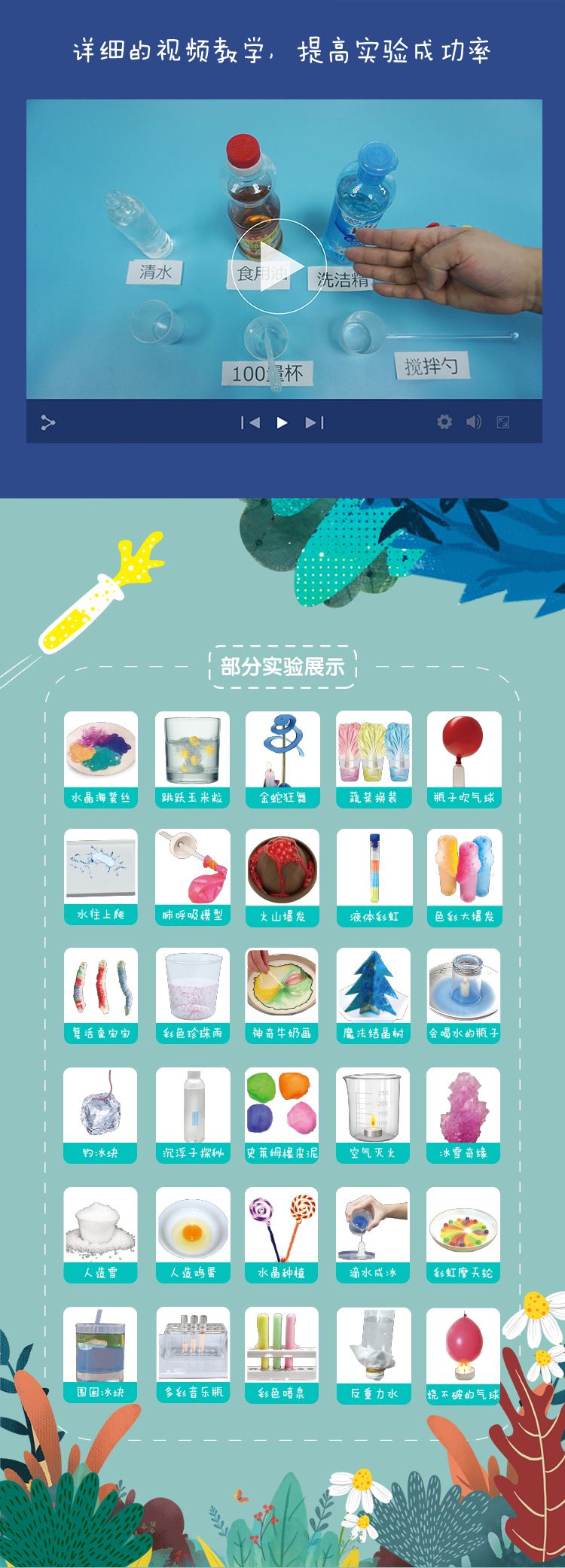 学优马科学实验套装惊喜化学 168个DIY制作材料包儿童小学生玩具详情图5