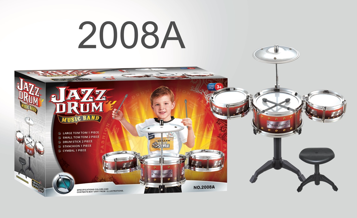 200A, 9008A, 4008A toy drum electroplating set a pattern of 18PCS drum set, color box 44x27x15.5