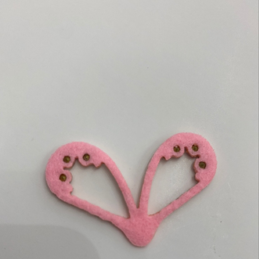 diy hair accessory semi-finished products with large rabbit ears ultrasonic embossed patches. diy hair accessory semi-finished products with large rabbit ears ultrasonic embossed patches Specification image