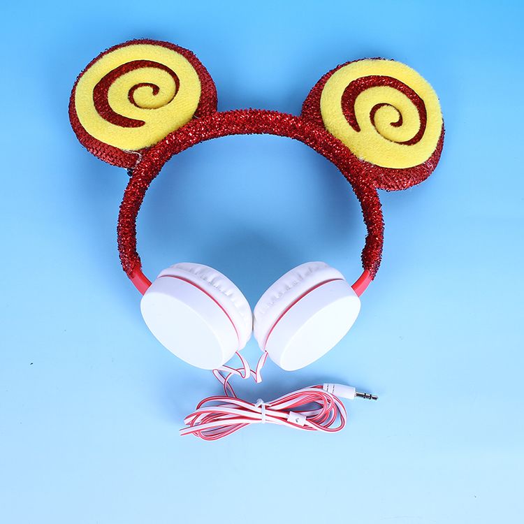 Yakirin头戴式耳机2020新款网红彩色动物耳朵眼睛儿童音乐耳机详情图3