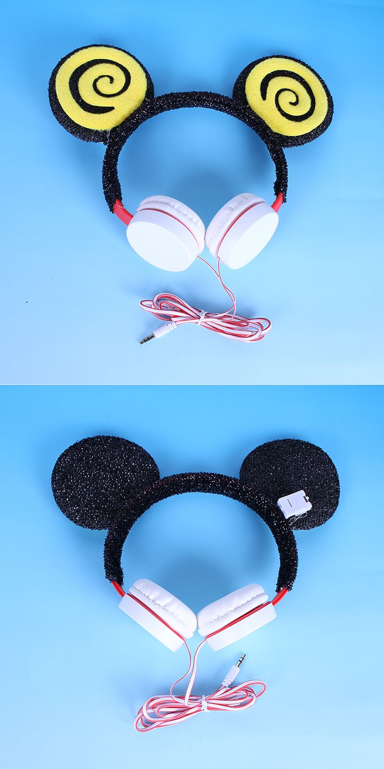 Yakirin头戴式耳机2020新款网红彩色动物耳朵眼睛儿童音乐耳机详情5