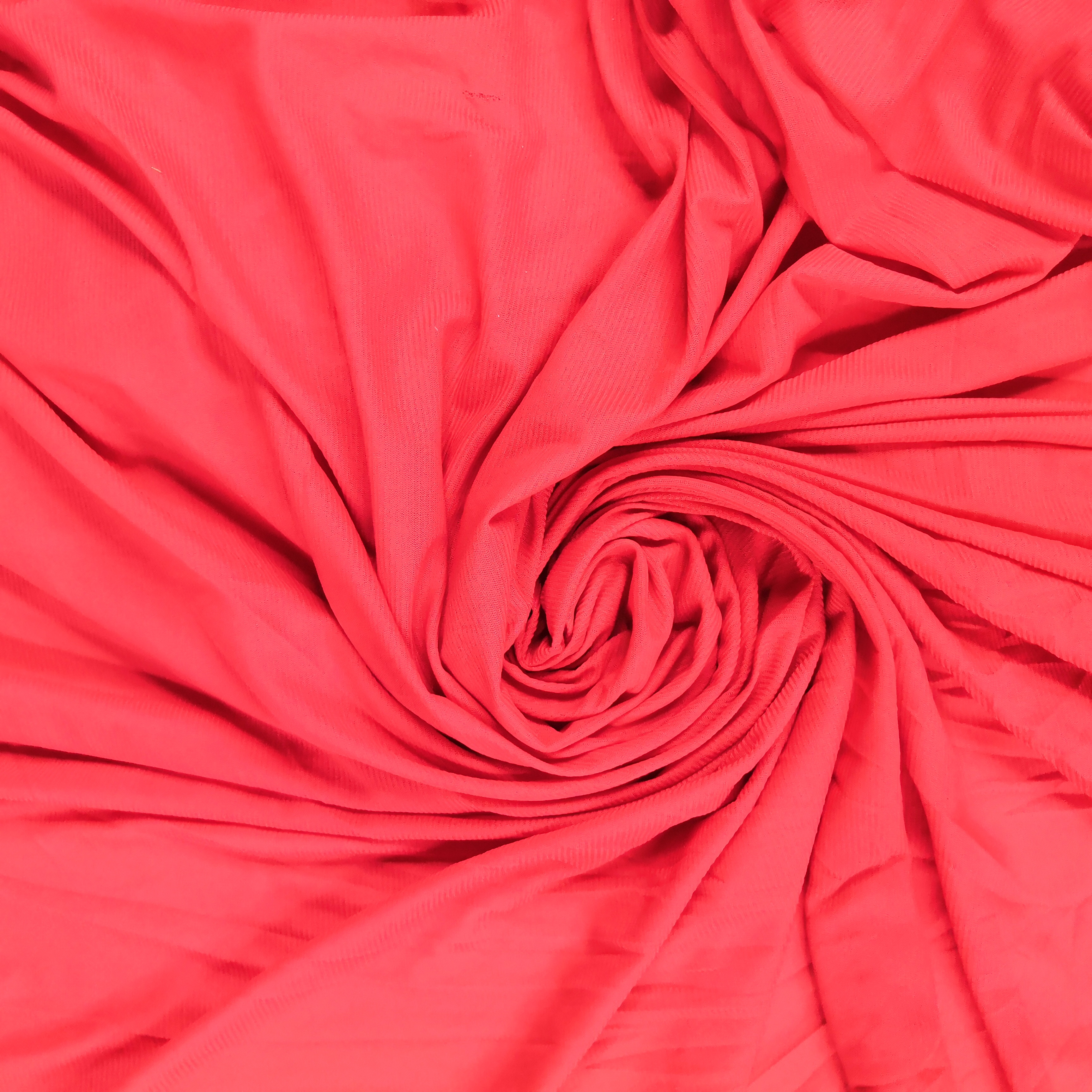 70D single-sided mesh fabric for various clothing linings, black and white, red and green, single-sided elastic smooth, soft and comfortable, bright red details Picture